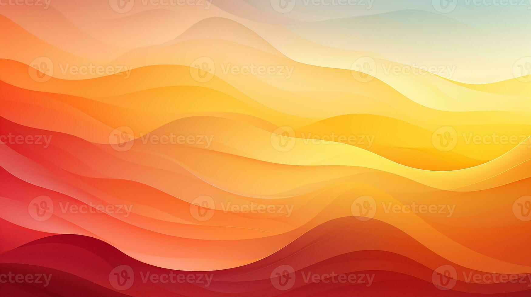 AI generated Red to yellow gradient background photo