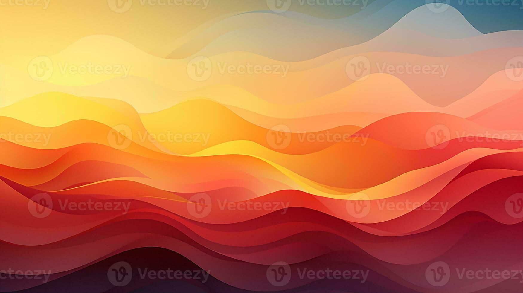 AI generated Red to yellow gradient background photo