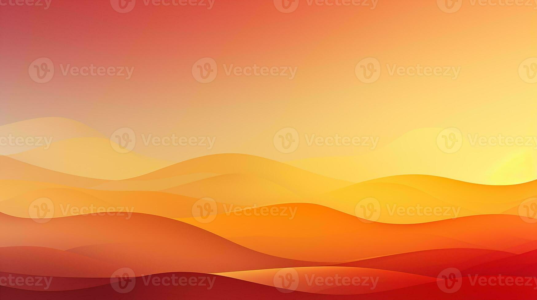 AI generated Red to yellow gradient background photo