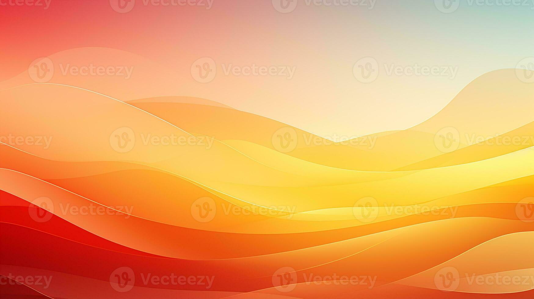 AI generated Red to yellow gradient background photo