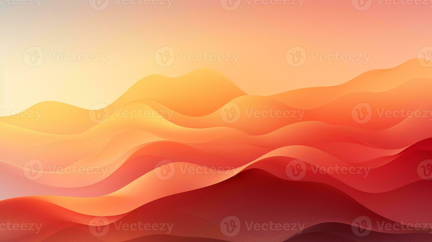 AI generated Red to yellow gradient background photo