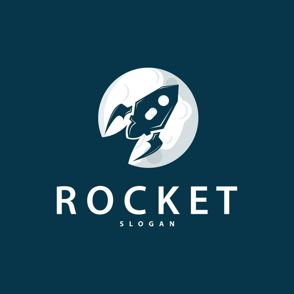 Space Rocket Logo Design, Space Vehicle Technology Vector, Simple Templet Modern Illustration vector