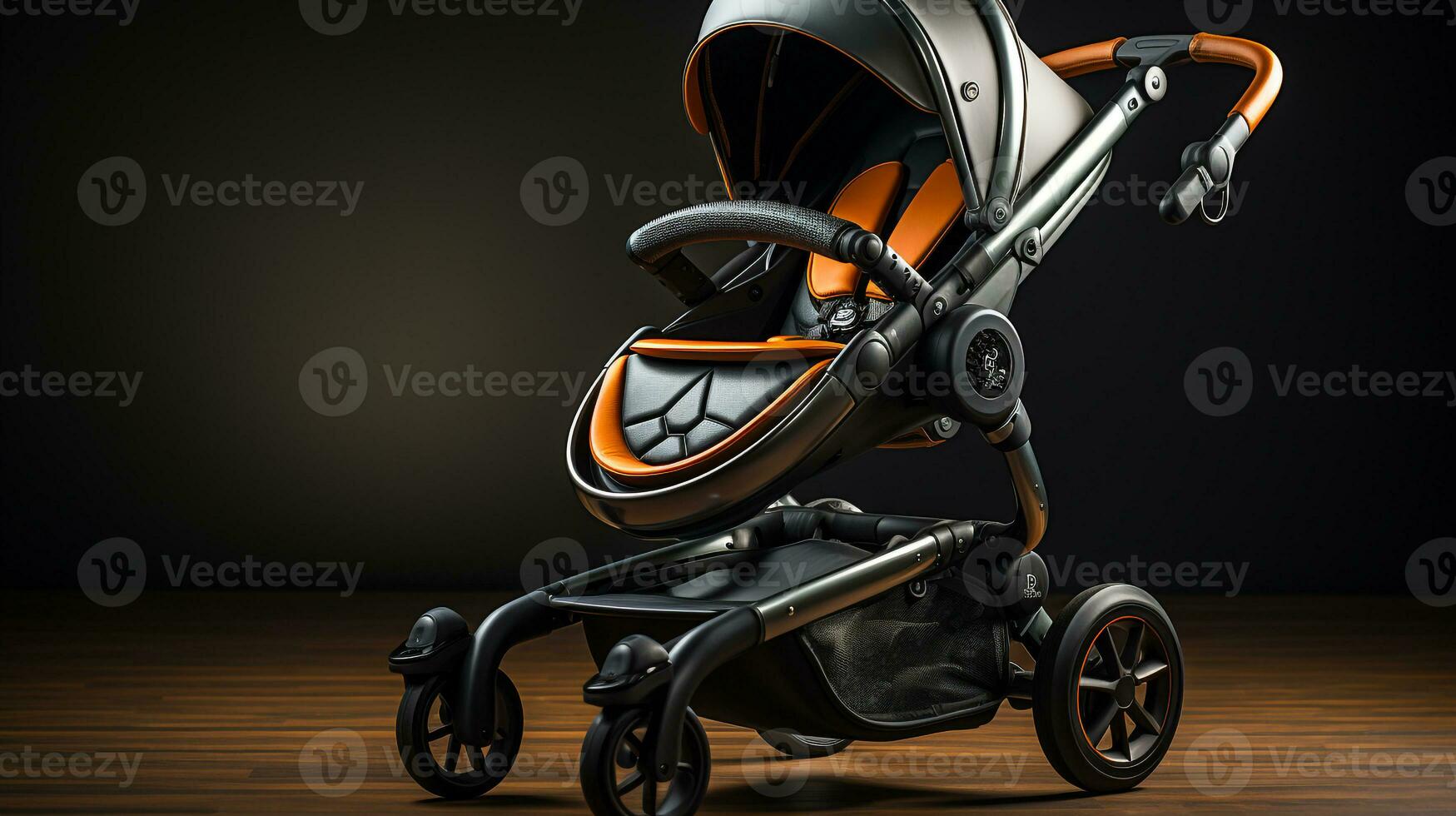 AI generated 3d realistic baby stroller photo