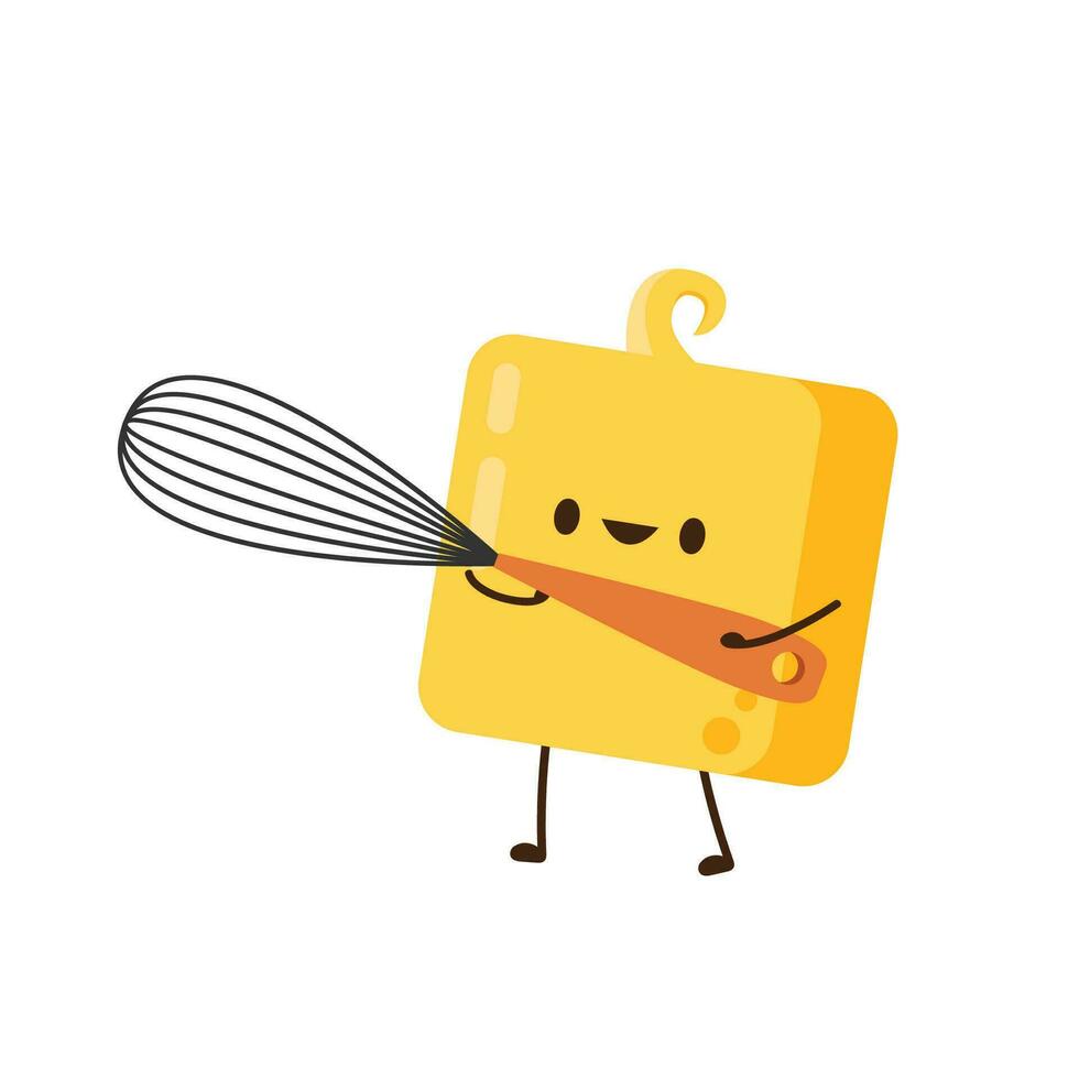 Butter vector. Butter character design. Butter on white background. vector