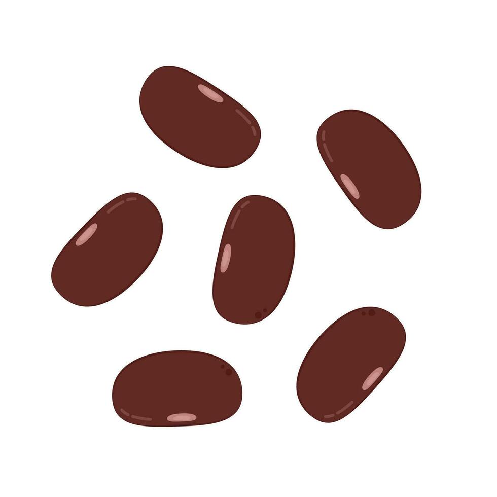 kidney bean on white background. kidney bean logo design. vector
