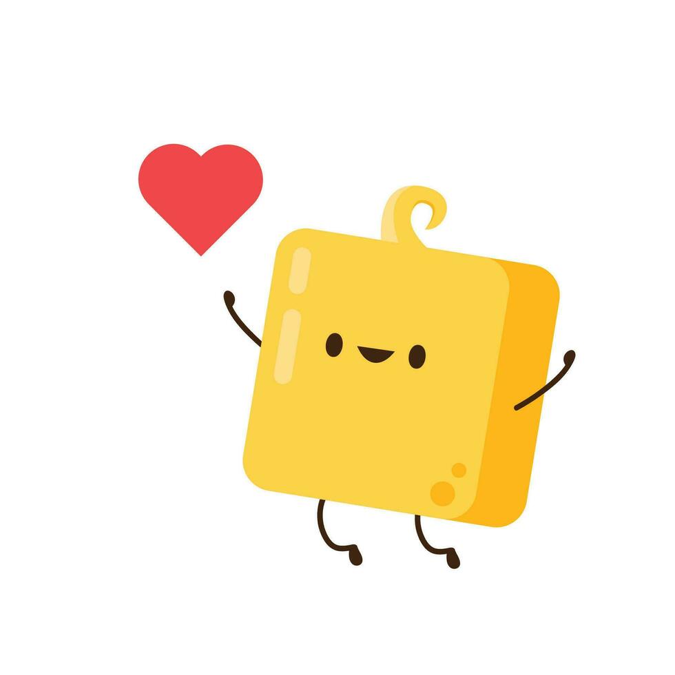 Butter vector. Butter character design. Butter on white background. vector