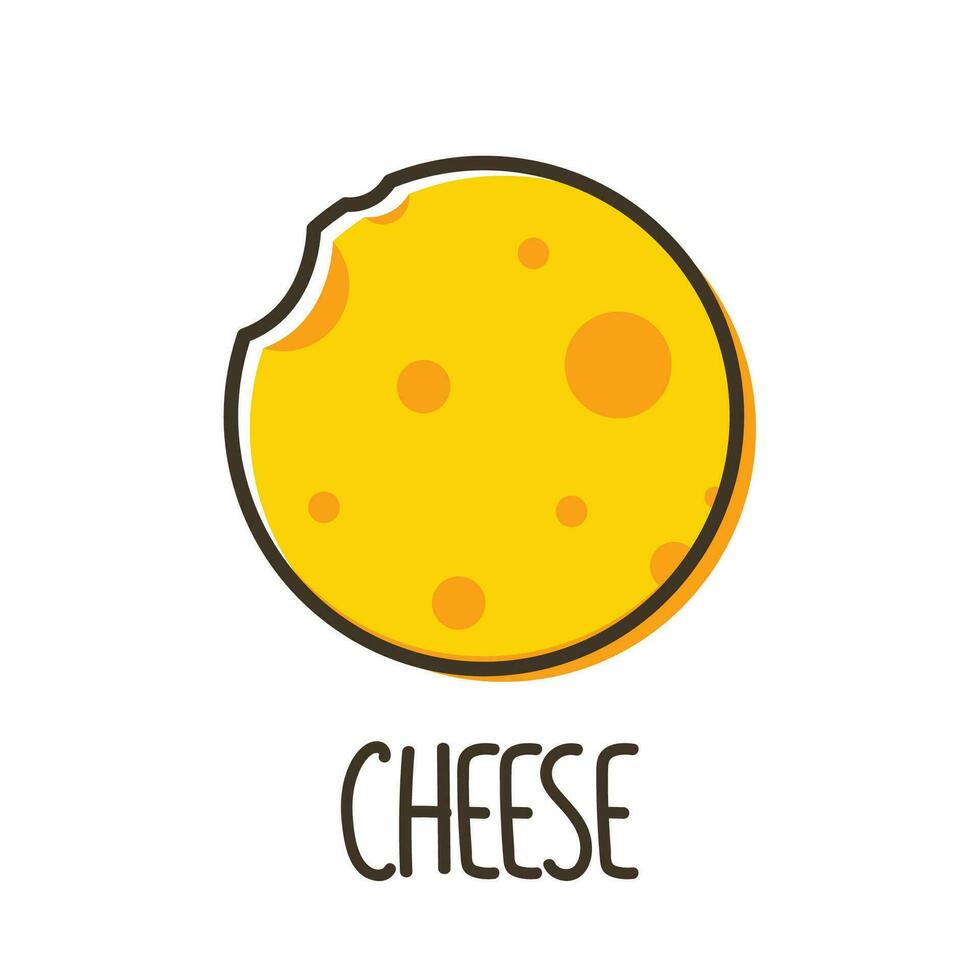 Cheese logo design. symbol. moon and star symbol. vector