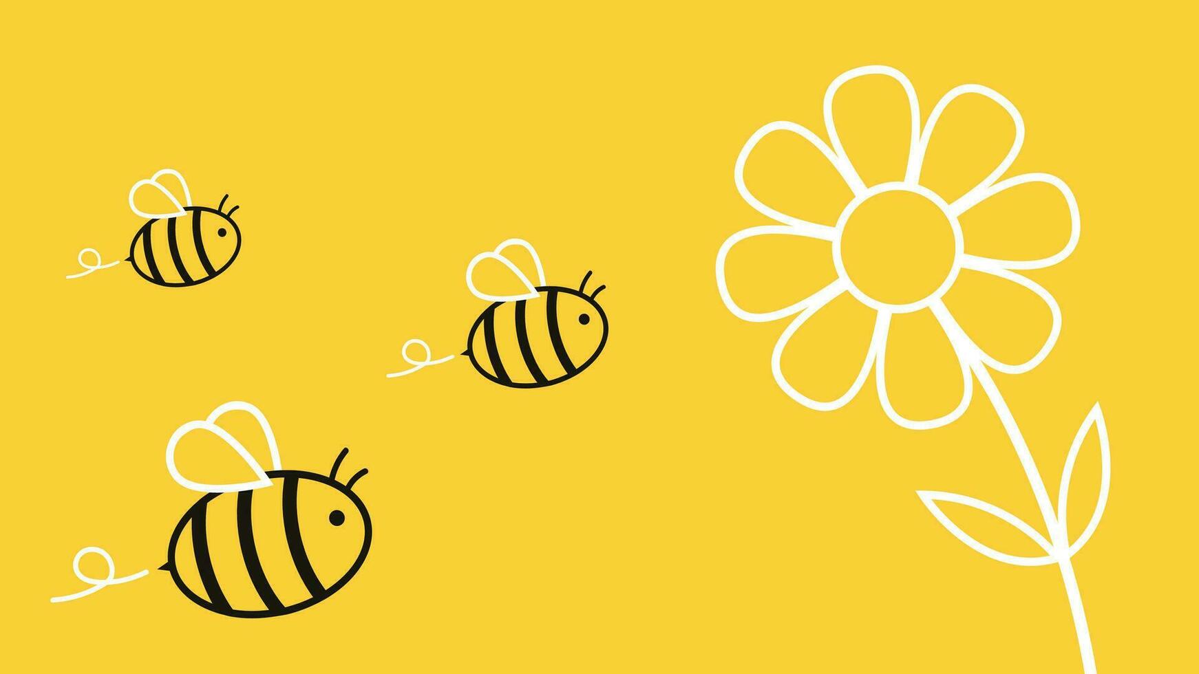 Honey jar and bee vector. Honey logo design. Honeycomb pattern wallpaper. vector
