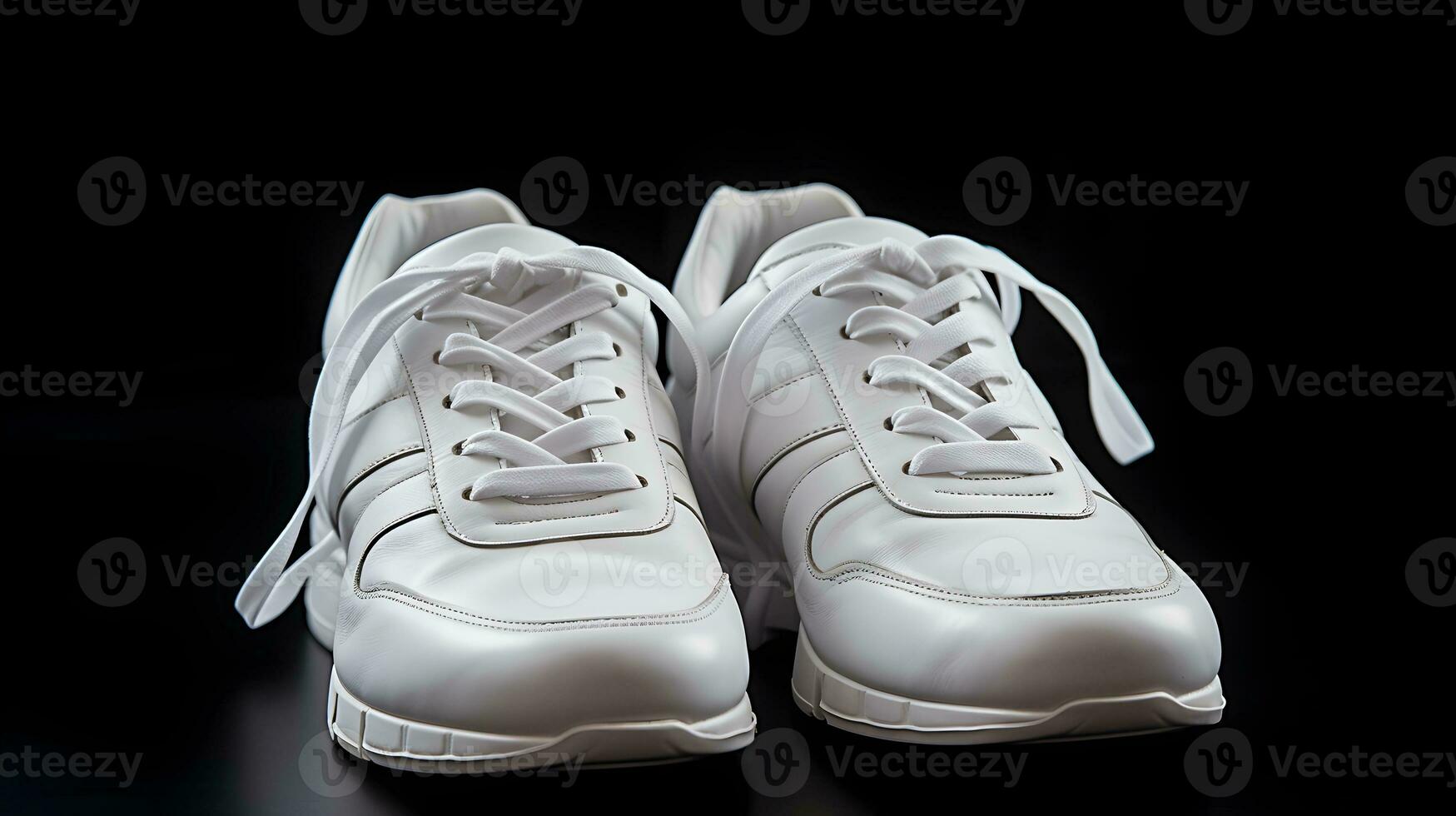 AI generated White sports shoe untied ready for action Ai Generated photo