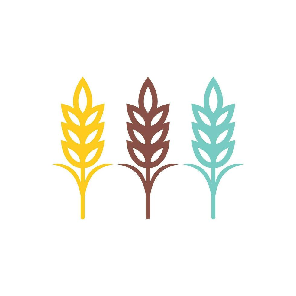 Rice symbol. Wheat symbol vector. wallpaper. logo design. vector