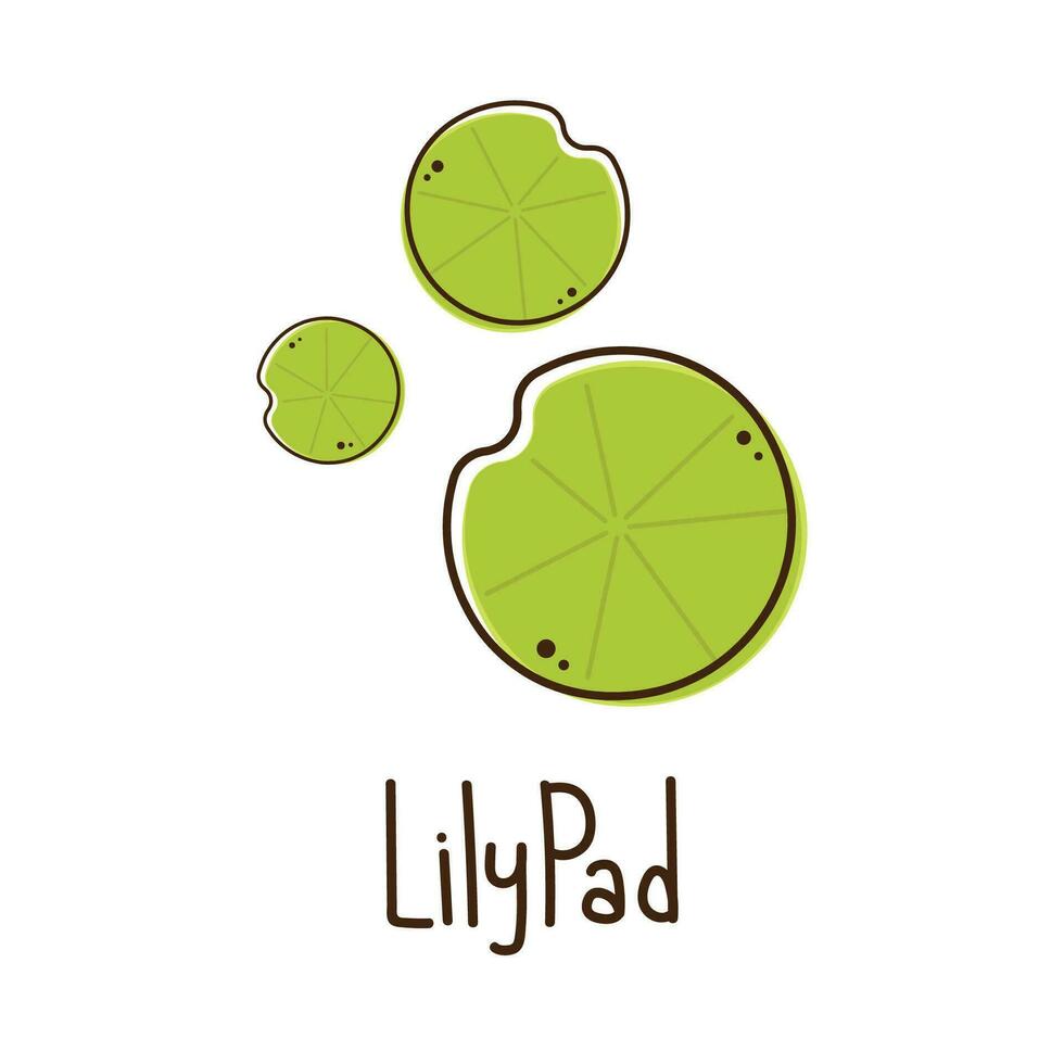 Lily pad icon. Lily cartoon vector on white background.