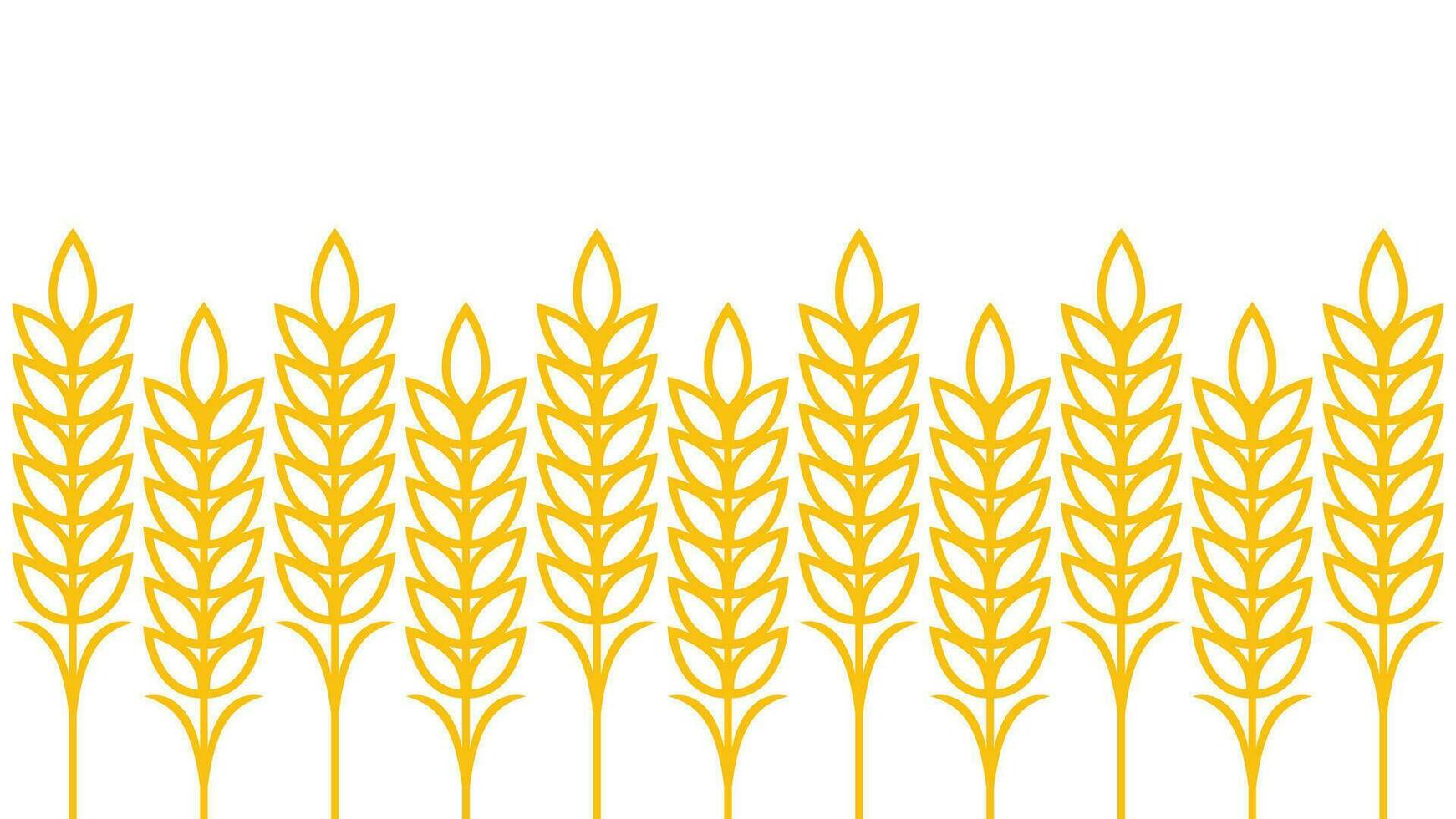 Wheat pattern wallpaper. oat symbol. free space for text. rice sign. Rice pattern wallpaper. vector