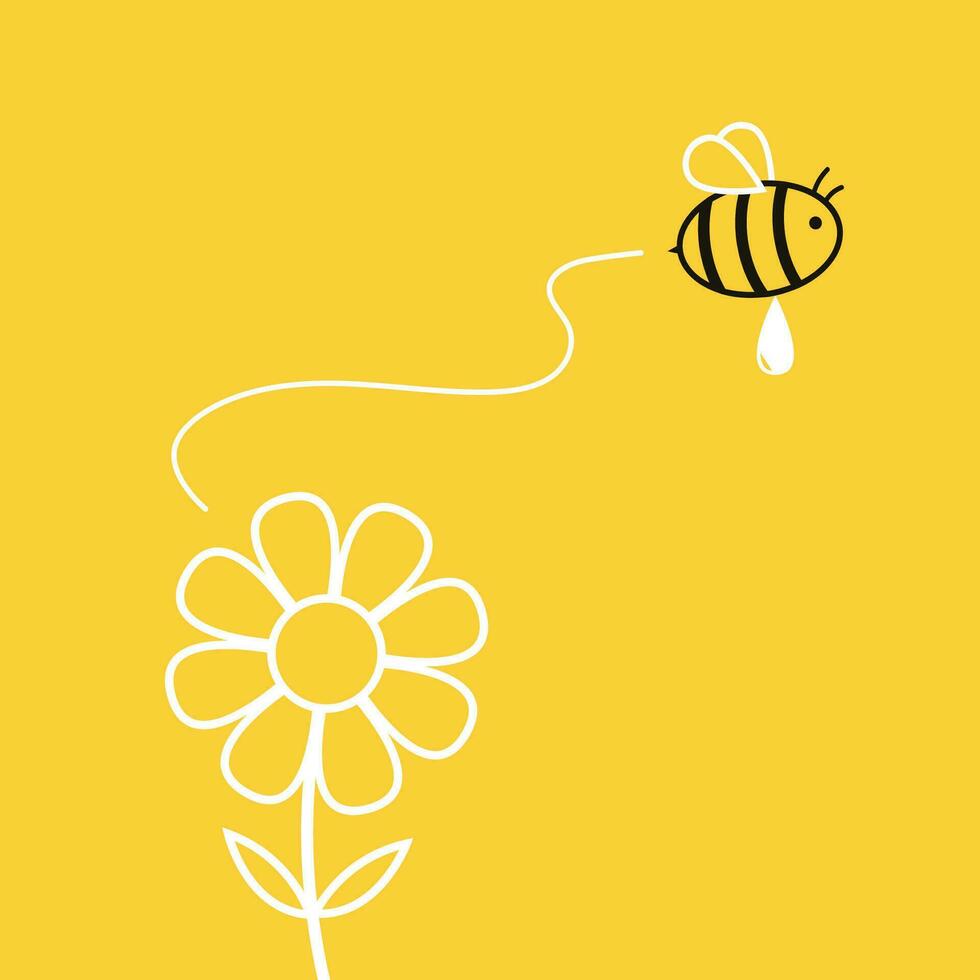 Honey jar and bee vector. Honey logo design. Honeycomb pattern wallpaper. vector