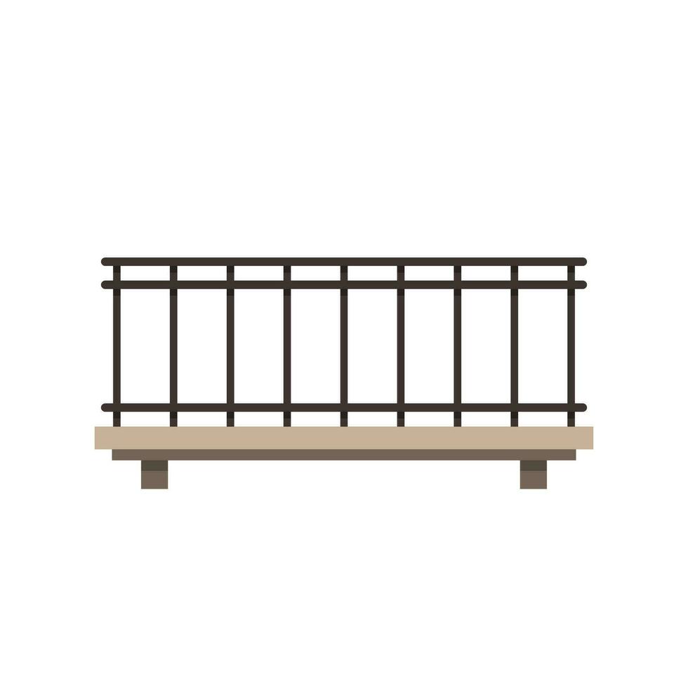 Railing vector. railing on white background. wallpaper. free space for text. copy space. vector