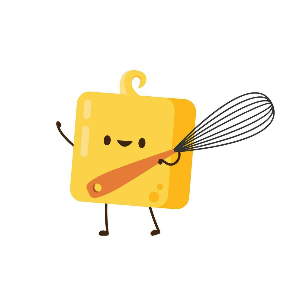 Butter vector. Butter character design. Butter on white background. vector