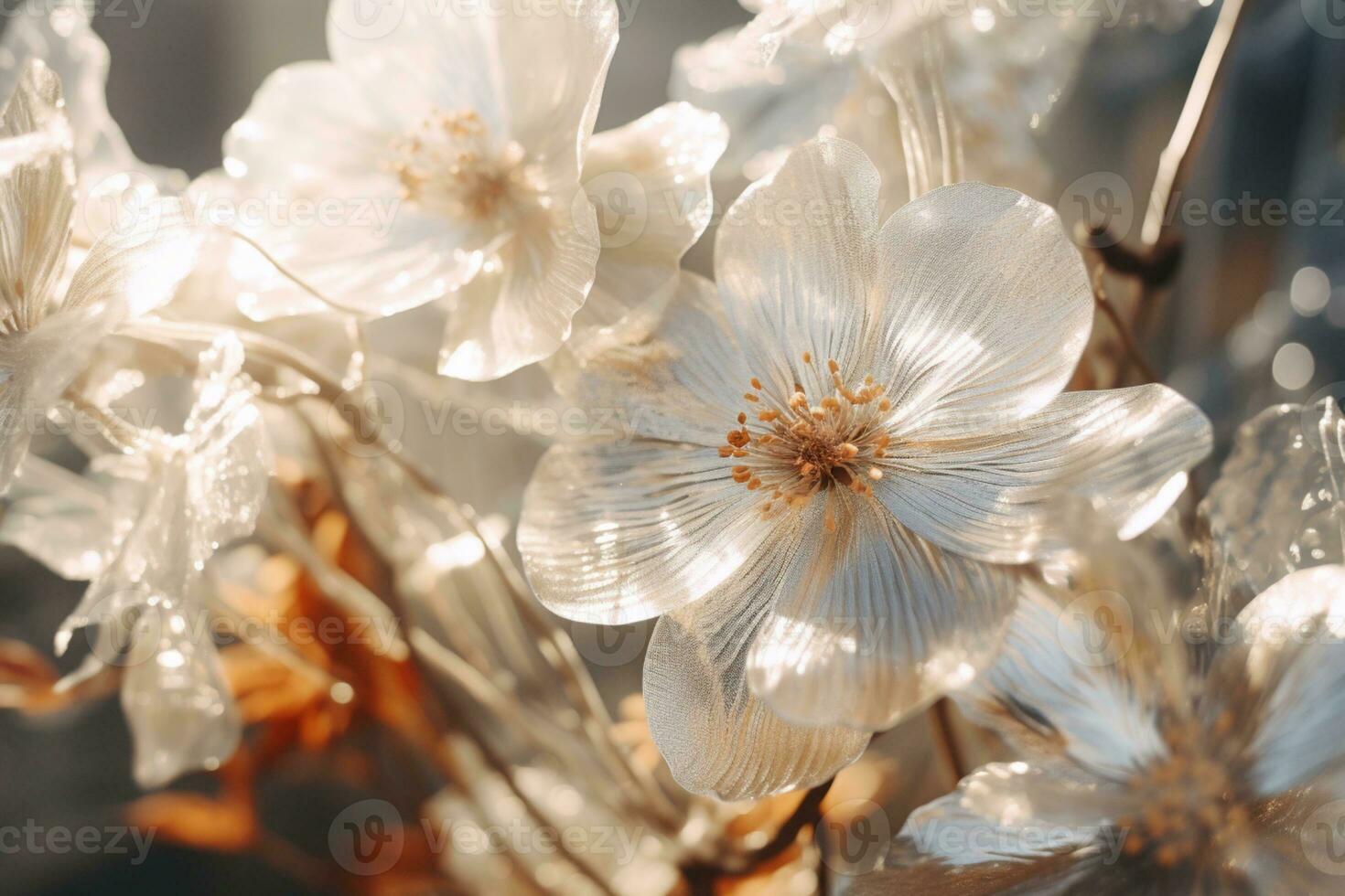AI generated Outdoor Flower Background photo