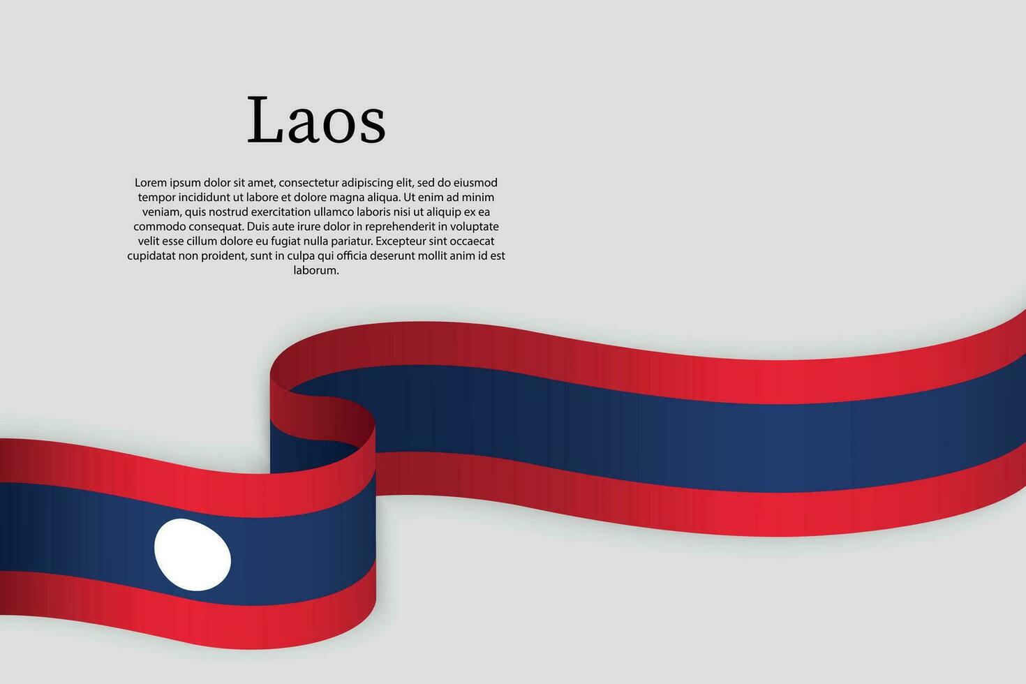 cinta bandera de Laos. celebracion antecedentes vector