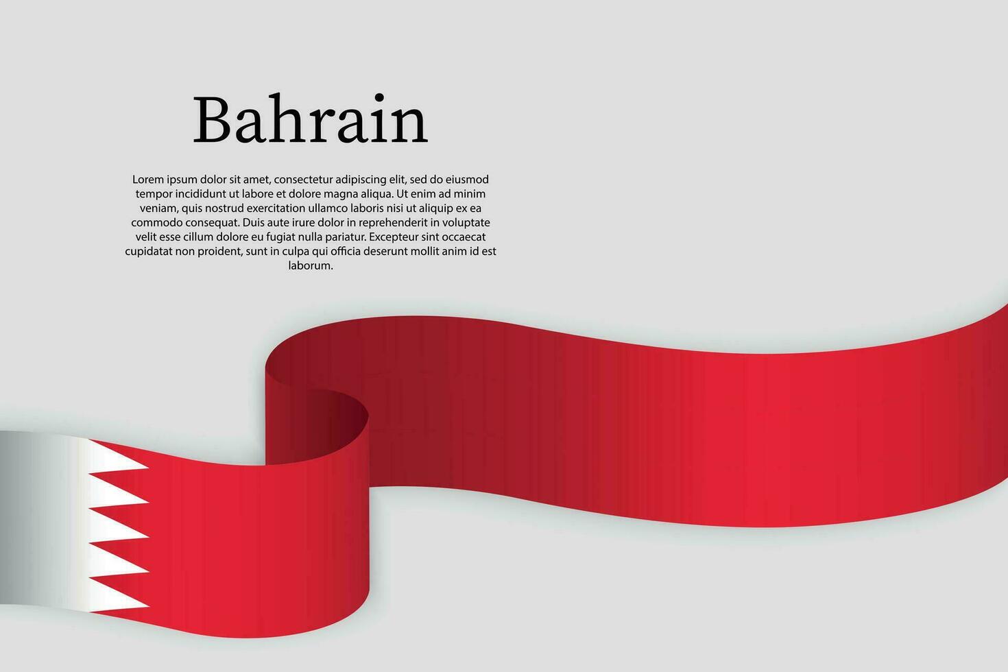 Ribbon flag of Bahrain. Celebration background vector