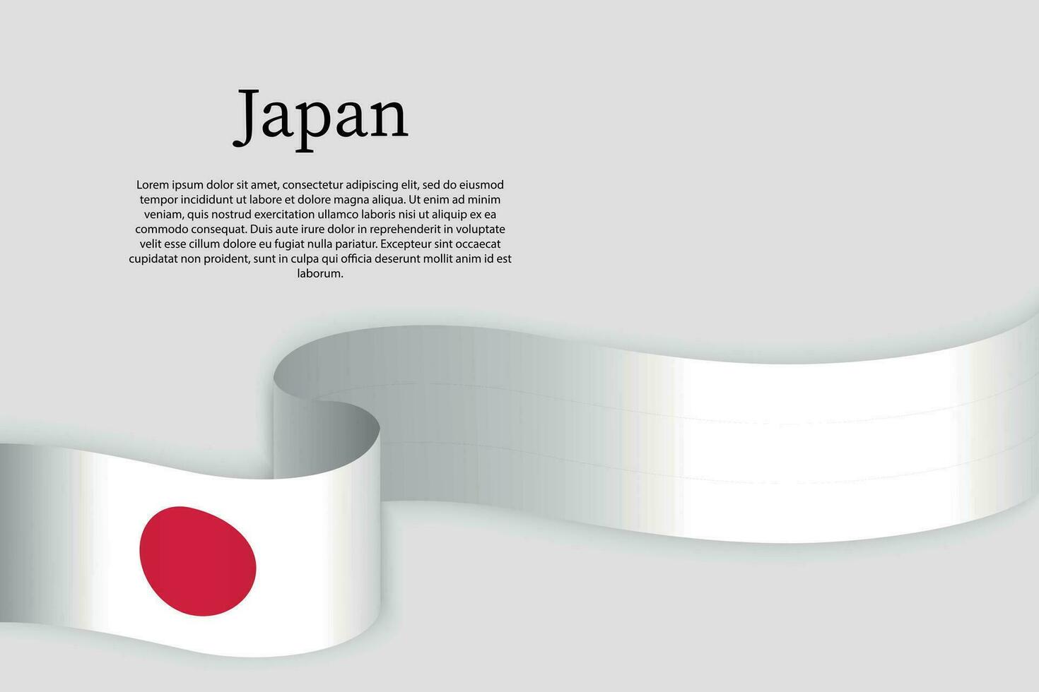 Ribbon flag of Japan. Celebration background vector