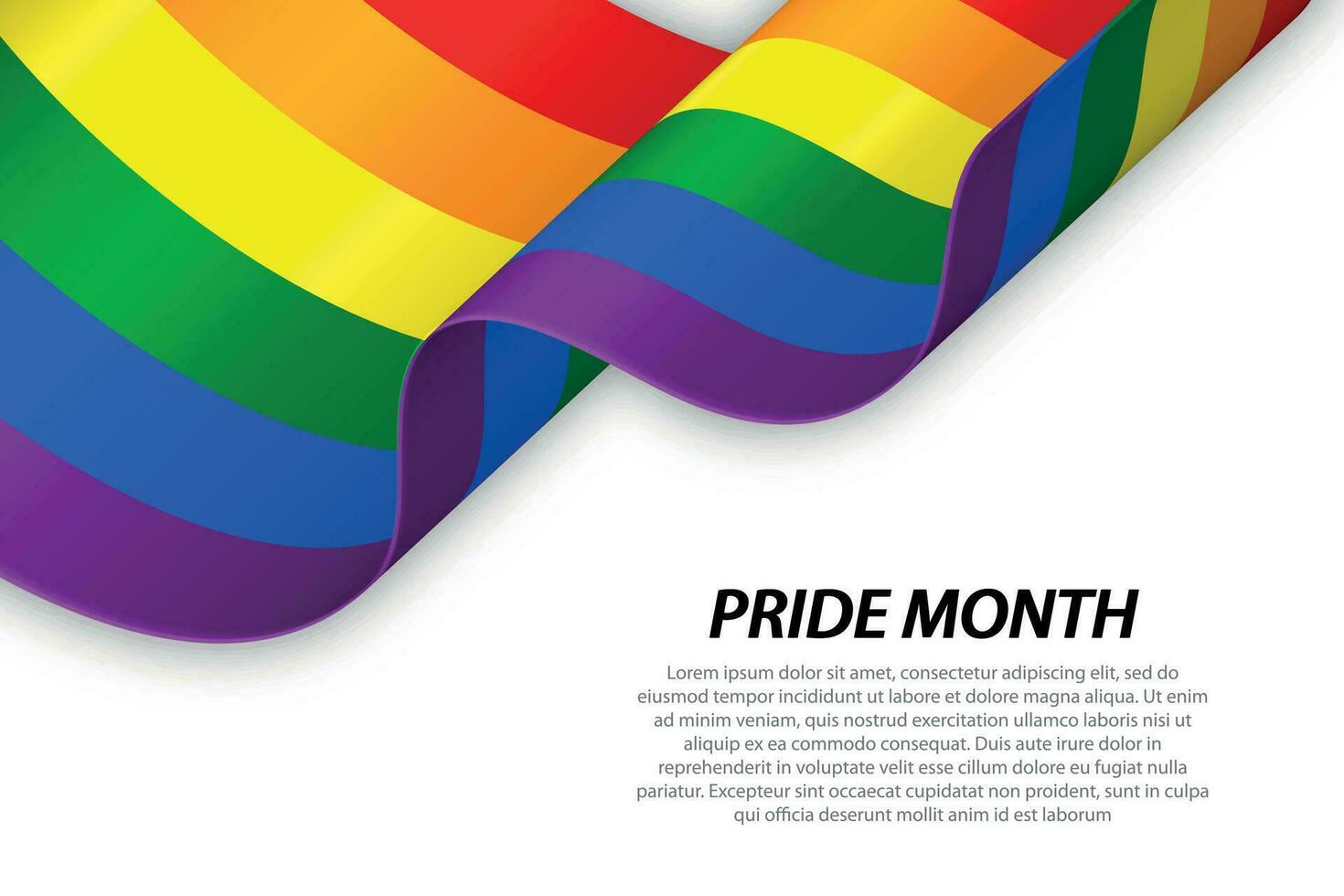 arco iris ola bandera para contento orgullo mes antecedentes vector