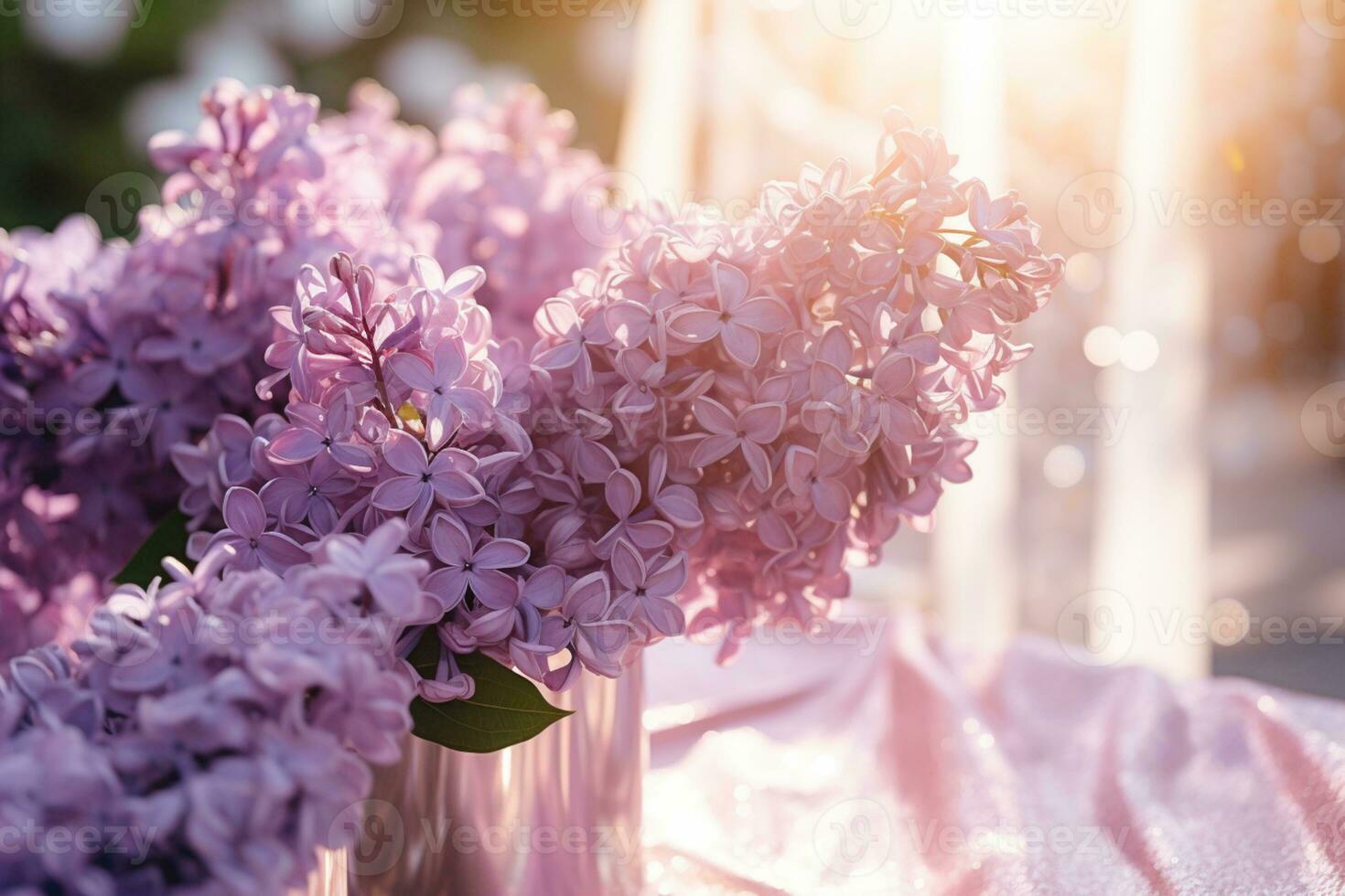 AI generated Outdoor Flower Background photo