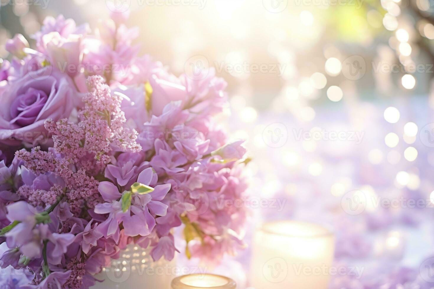 AI generated Outdoor Flower Background photo