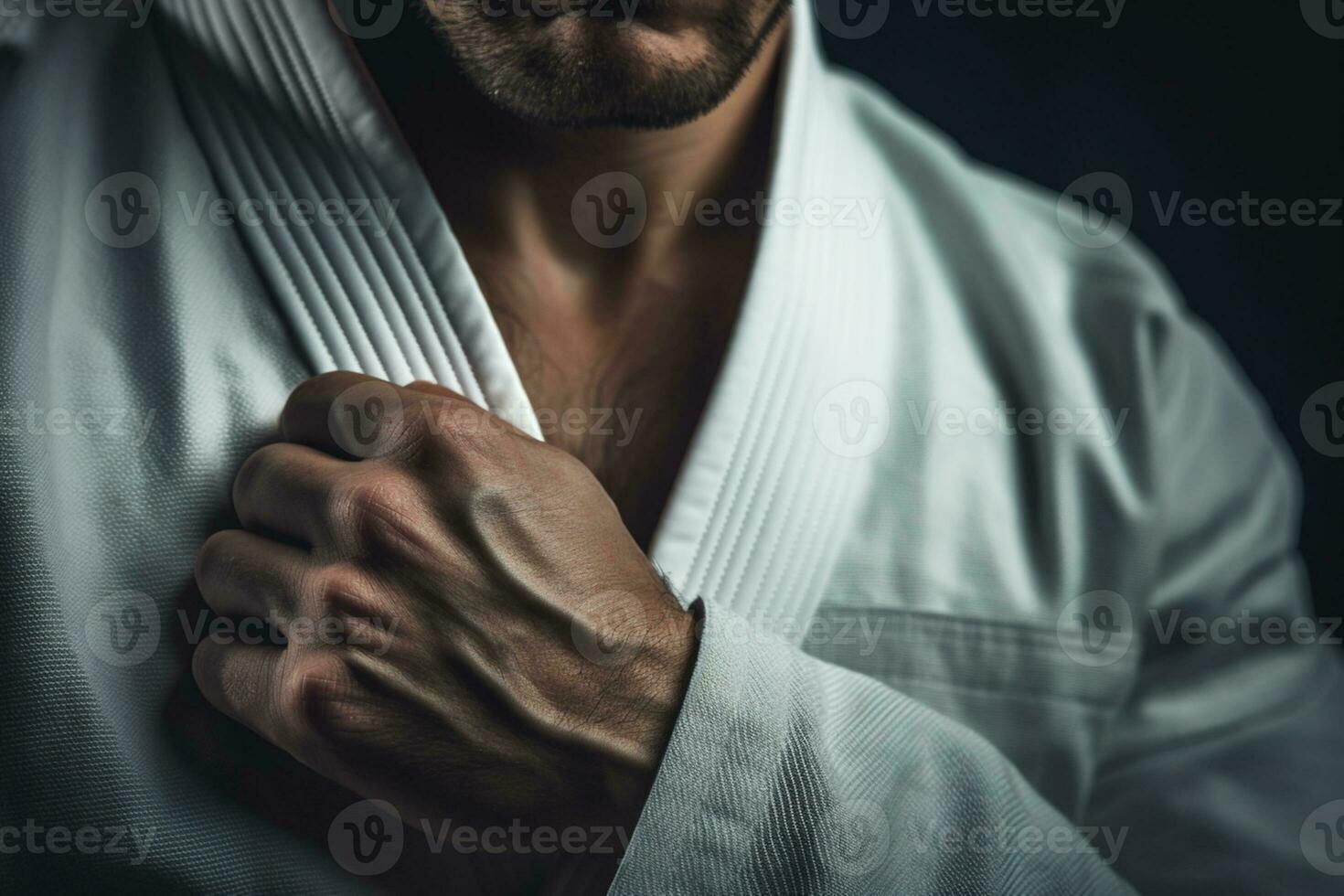 AI generated Karate Fighter Background photo