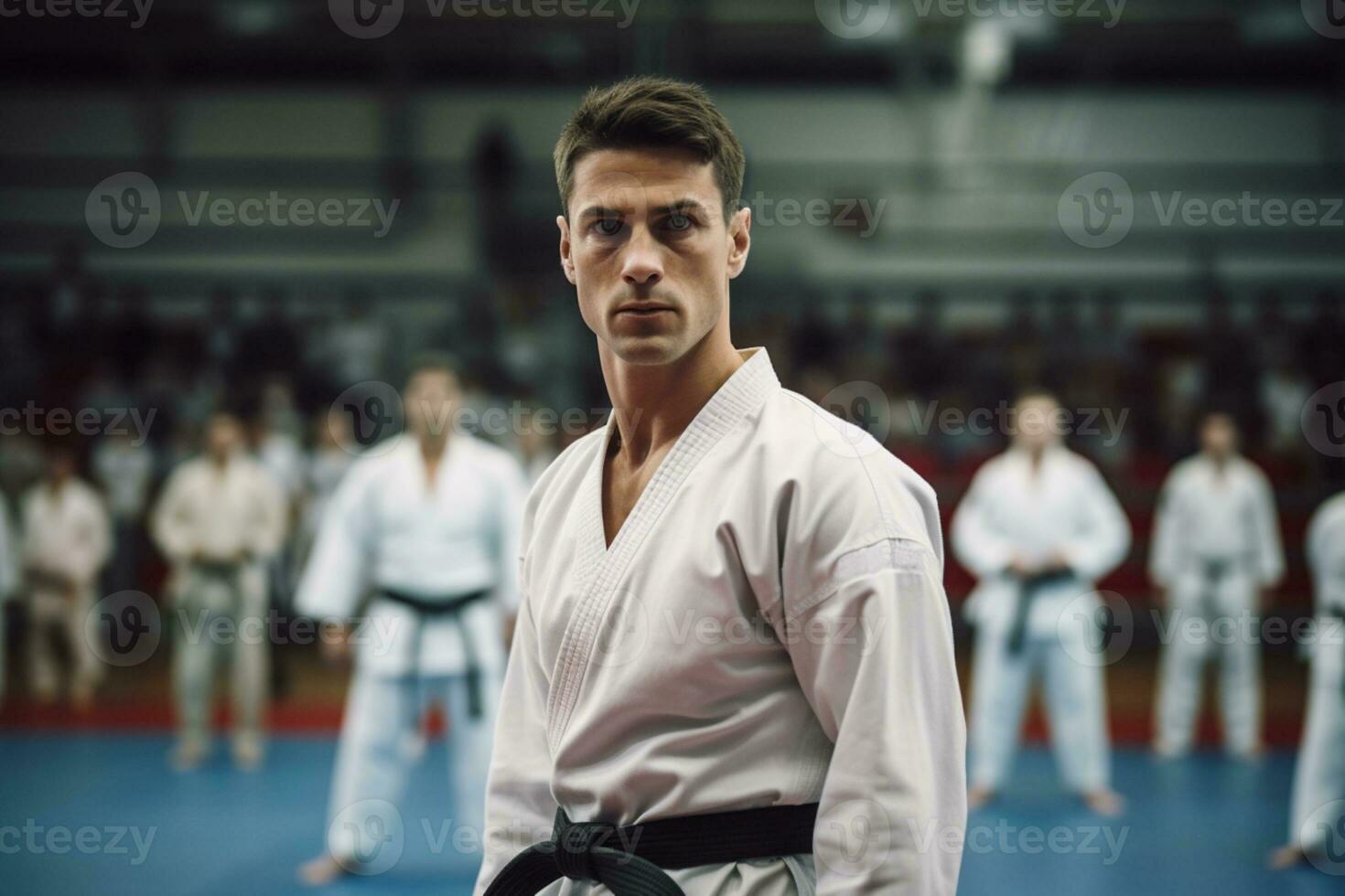 AI generated Karate Fighter Background photo