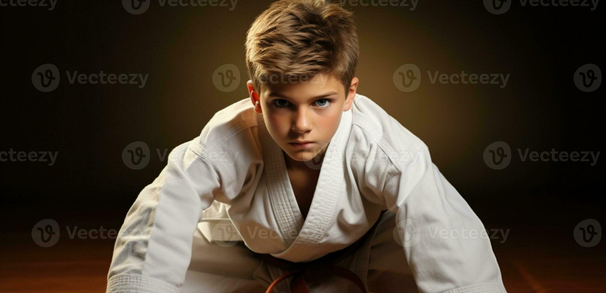 AI generated Karate Fighter Background photo
