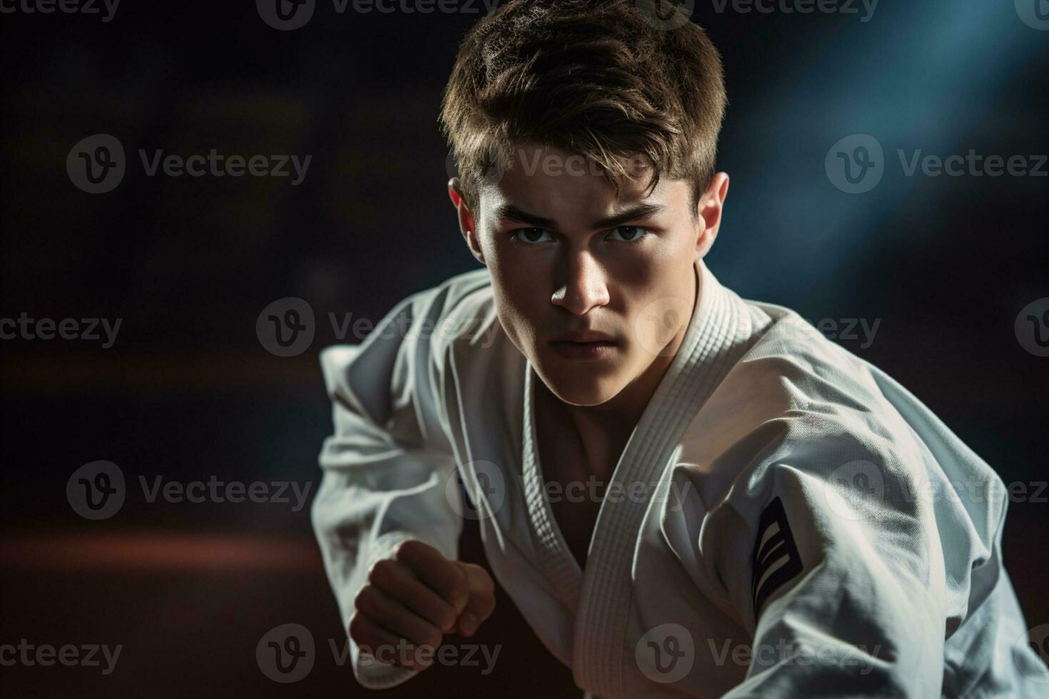 AI generated Karate Fighter Background photo