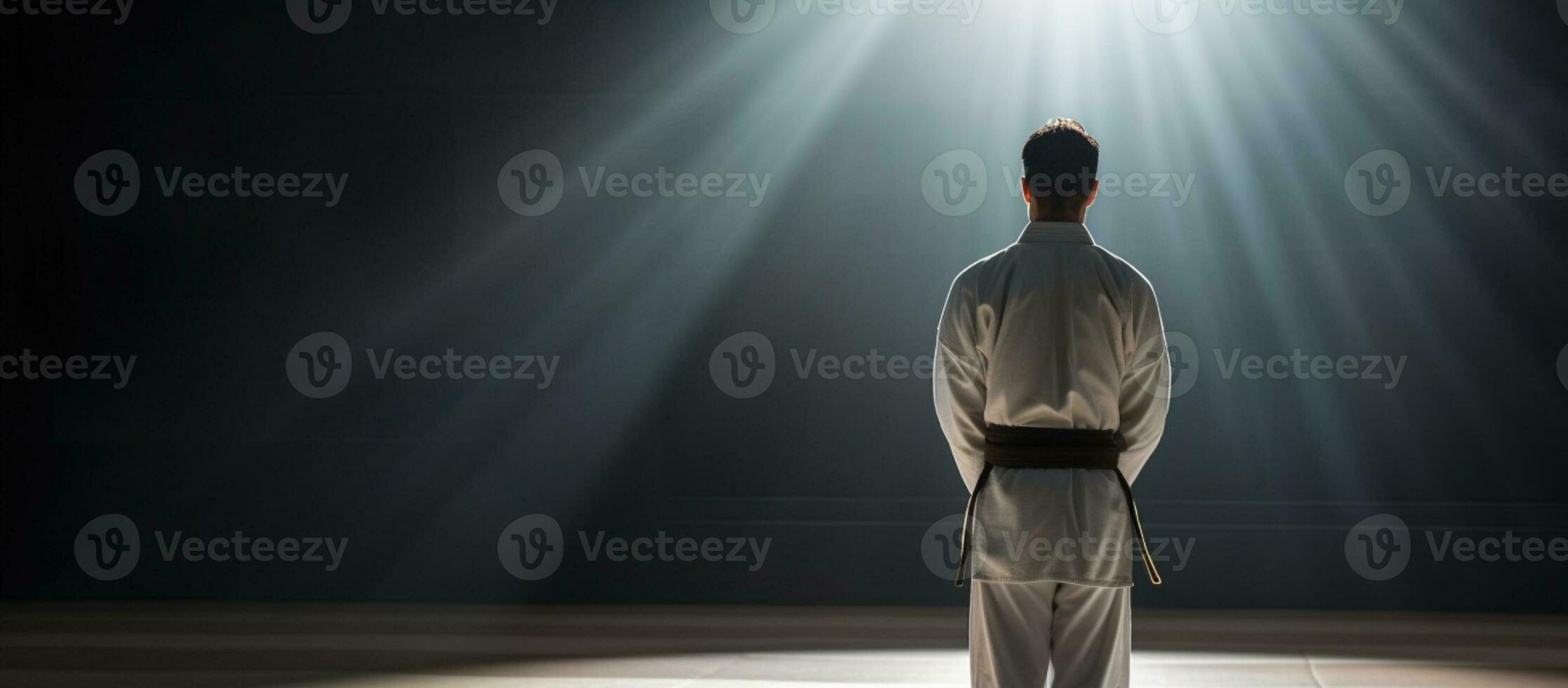 AI generated Karate Fighter Background photo