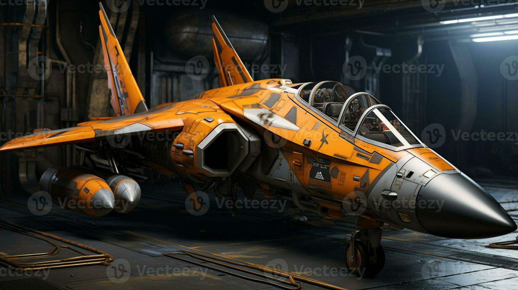 AI generated 3d realistic fighter jet photo