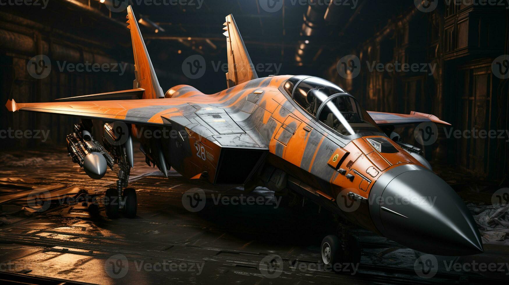 AI generated 3d realistic fighter jet photo