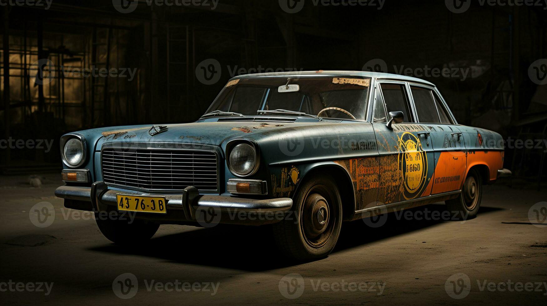 AI generated 3d realistic police car photo