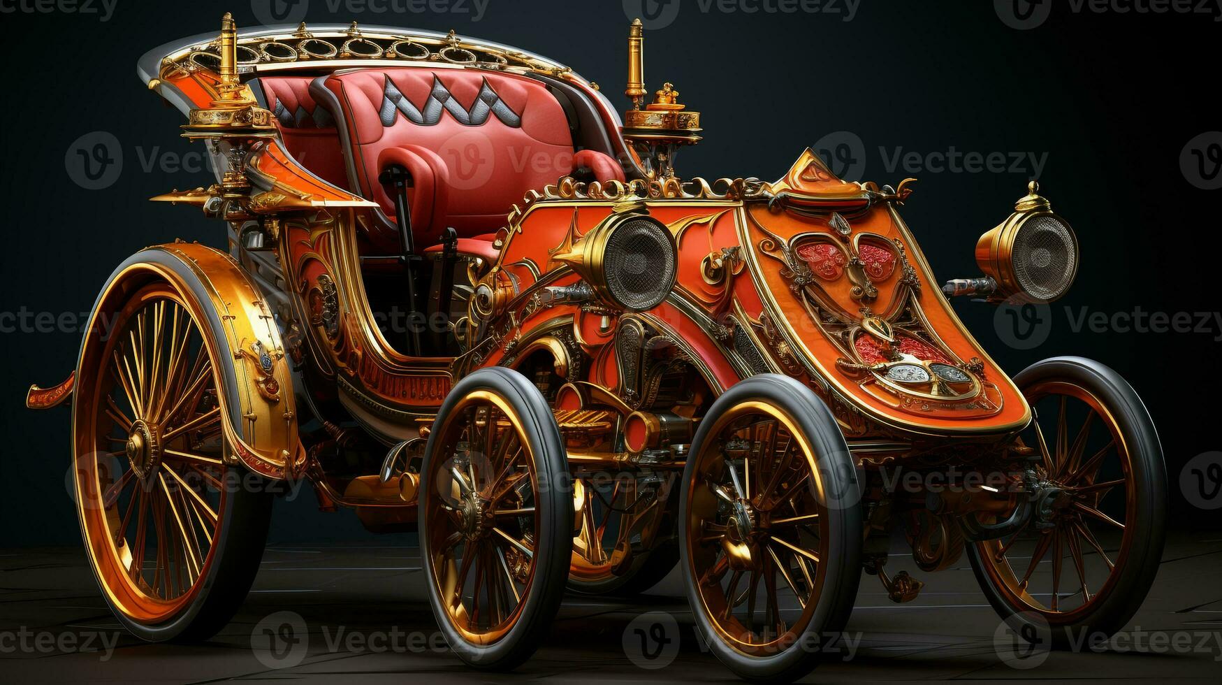 AI generated 3d realistic rickshaw photo