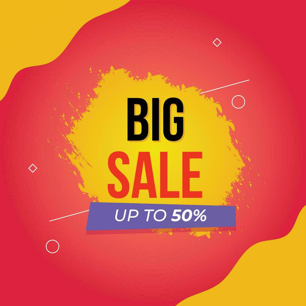 vector best quality big sale banner in flat design