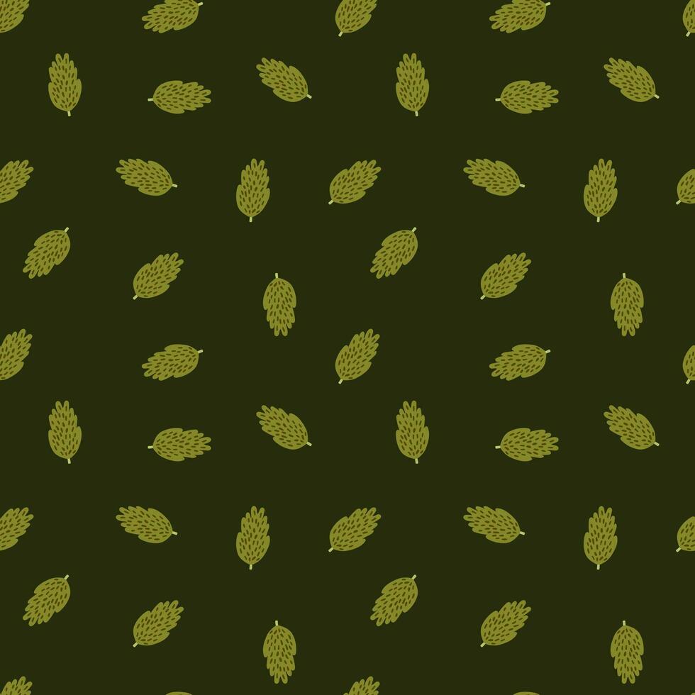 Artistic tree and foliage illustration in a repeating pattern. vector