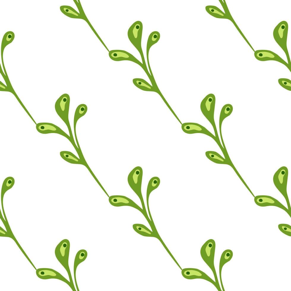 Ornate and organic, this seamless nature-inspired pattern blends doodle. vector