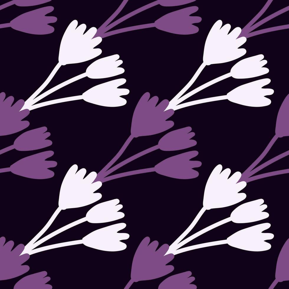 floreciente tulipanes y botánico elementos en vibrante colores. vector