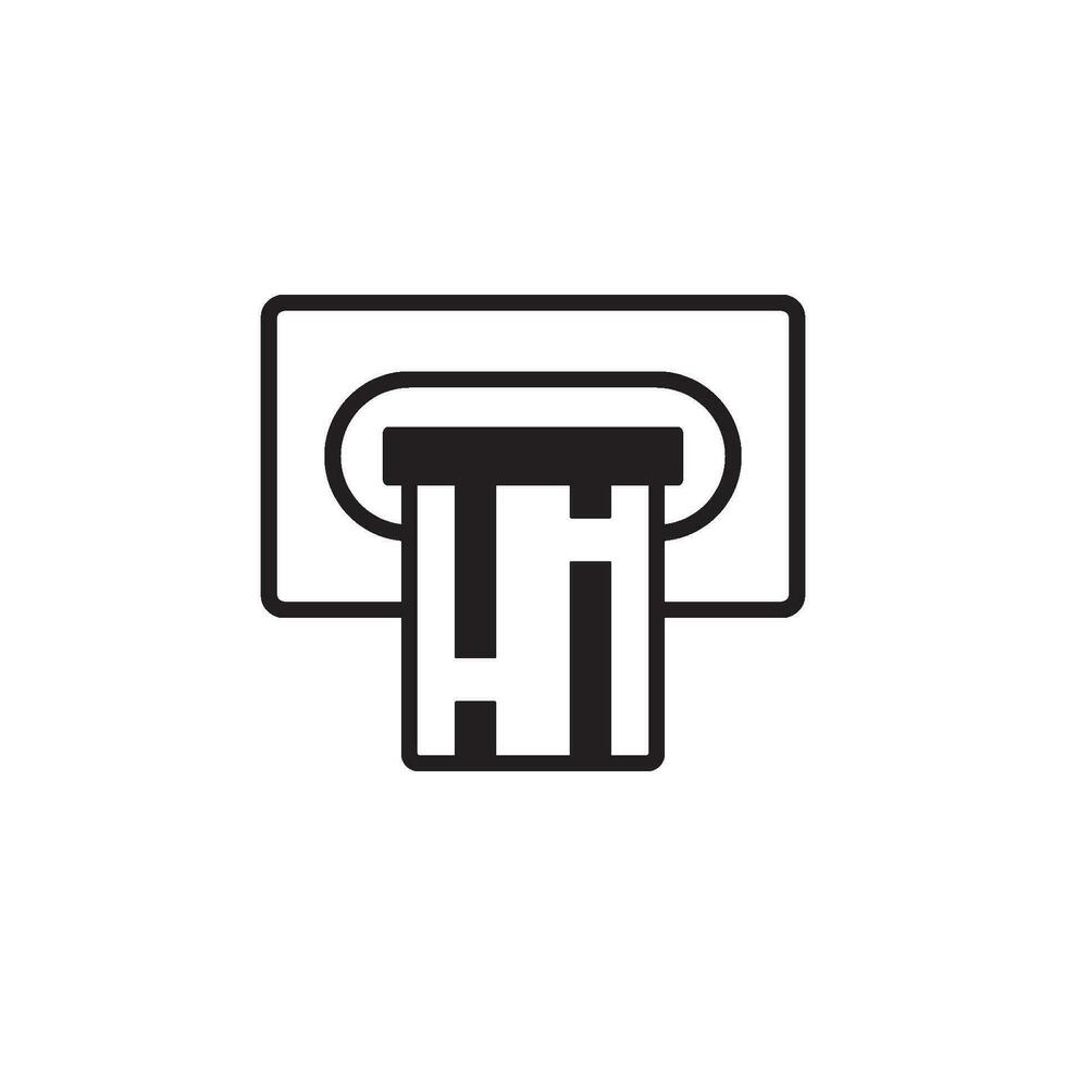 insert bank card icon vector