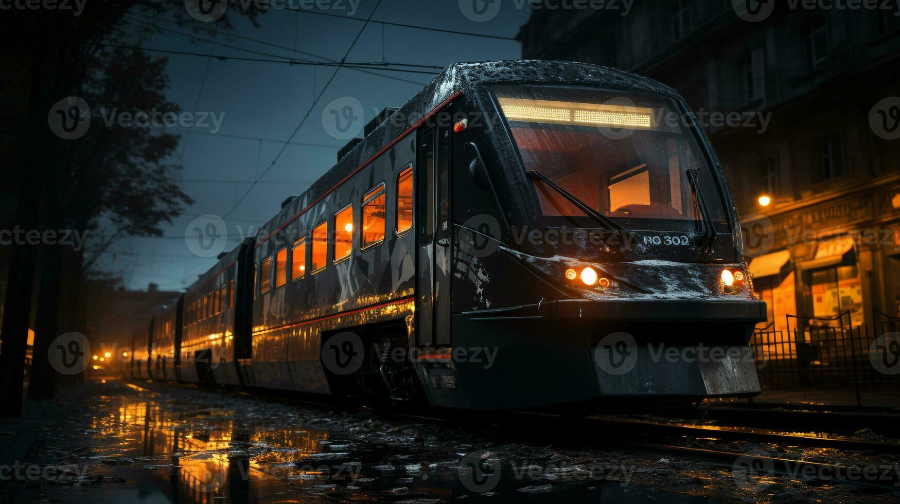 AI generated 3d realistic trains photo