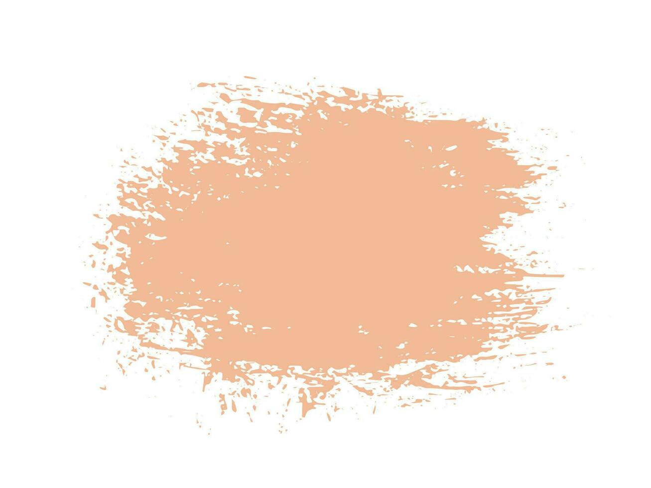 Color of the Year 2024 peach fuzz sample Vector paint brush spot Hand painted trendy color background Ink scribble dab clipart