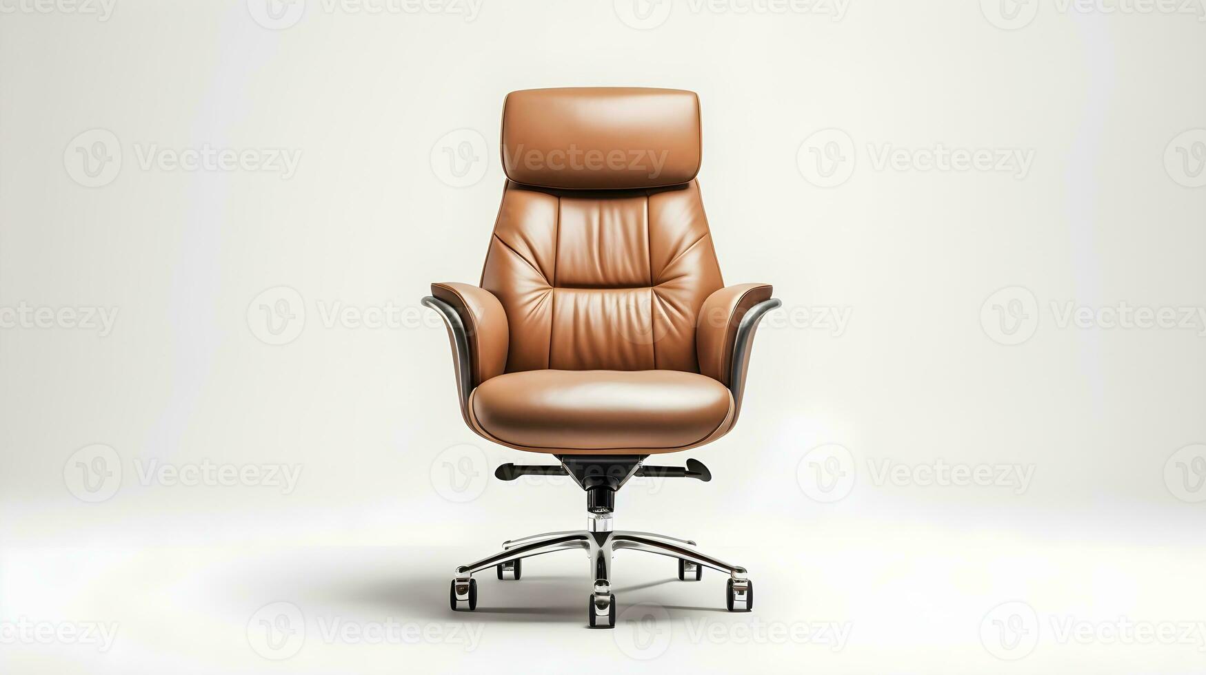 AI generated Luxury modern leather office chair comfortable and elegant in white background Ai Generated photo