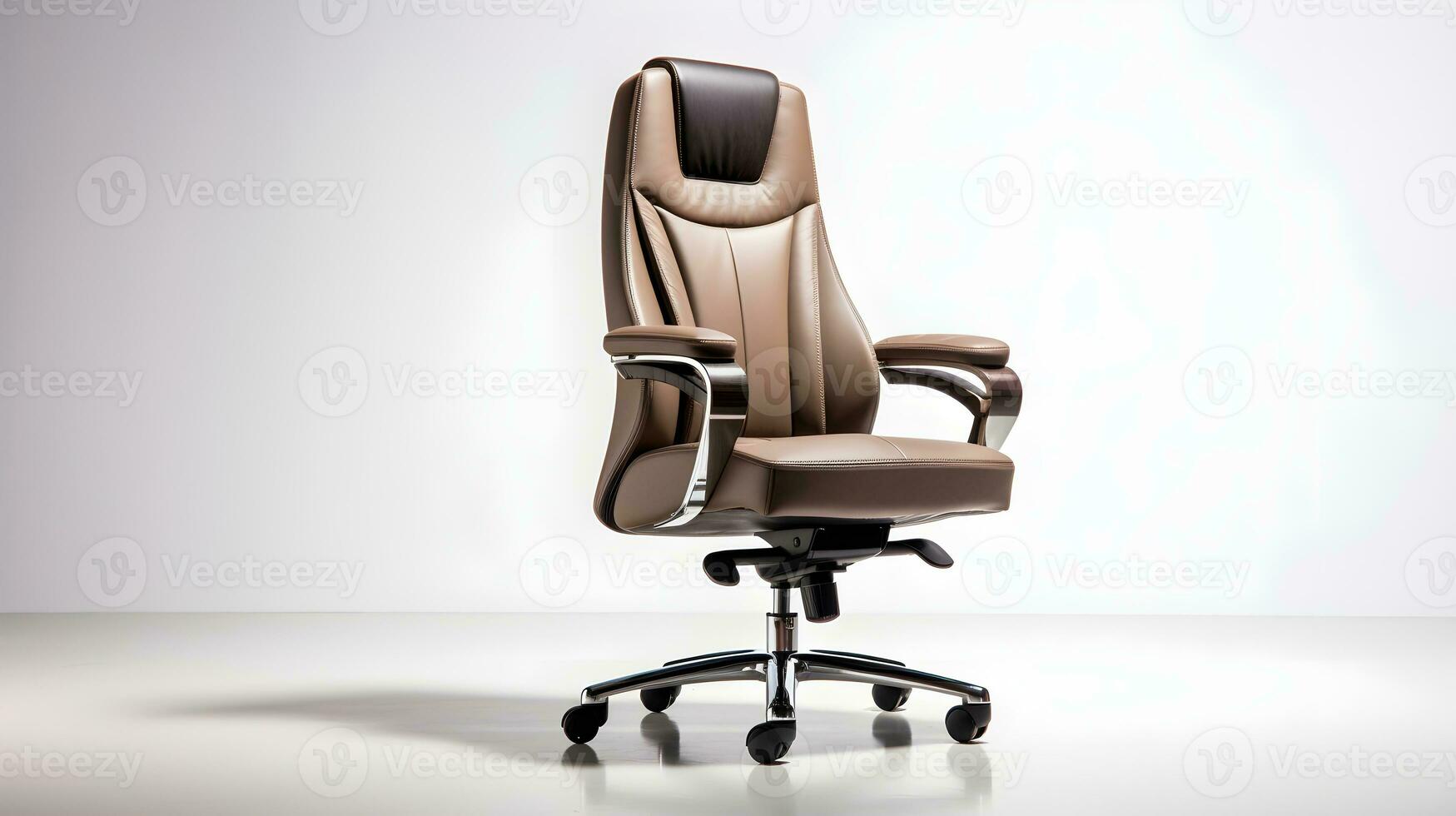 AI generated Luxury modern leather office chair comfortable and elegant in white background Ai Generated photo