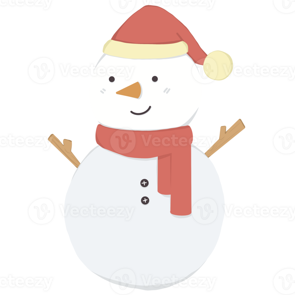 Schneemann mit Schal png