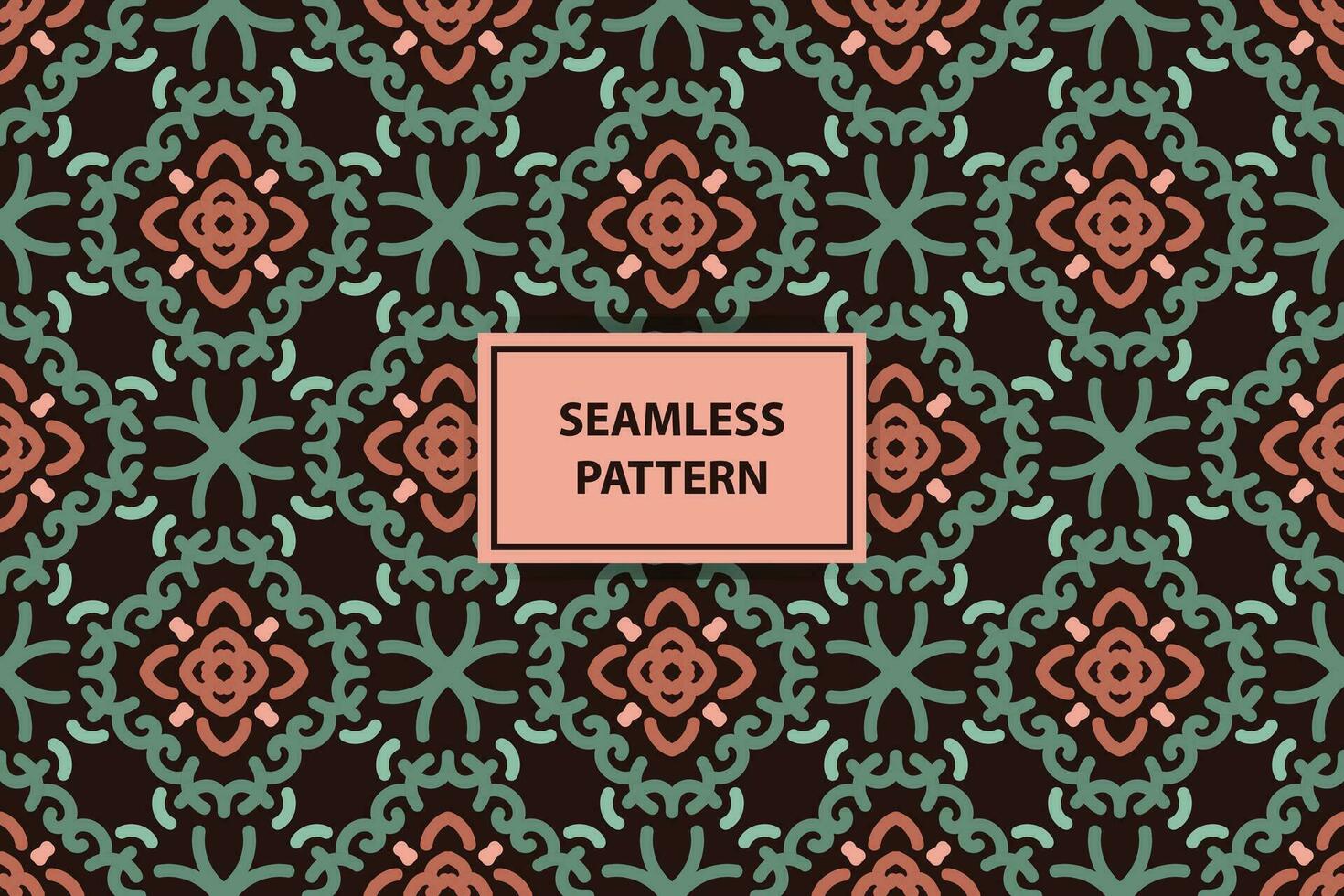 arabic seamless pattern with calm color vector