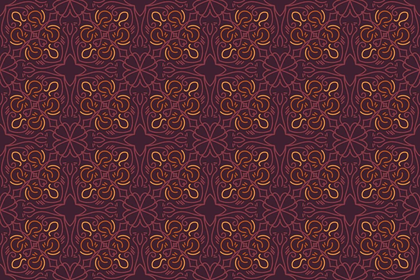 Arábica modelo. púrpura y naranja antecedentes con Arábica adornos patrones, antecedentes y fondos de pantalla para tu diseño. textil ornamento. vector ilustración.