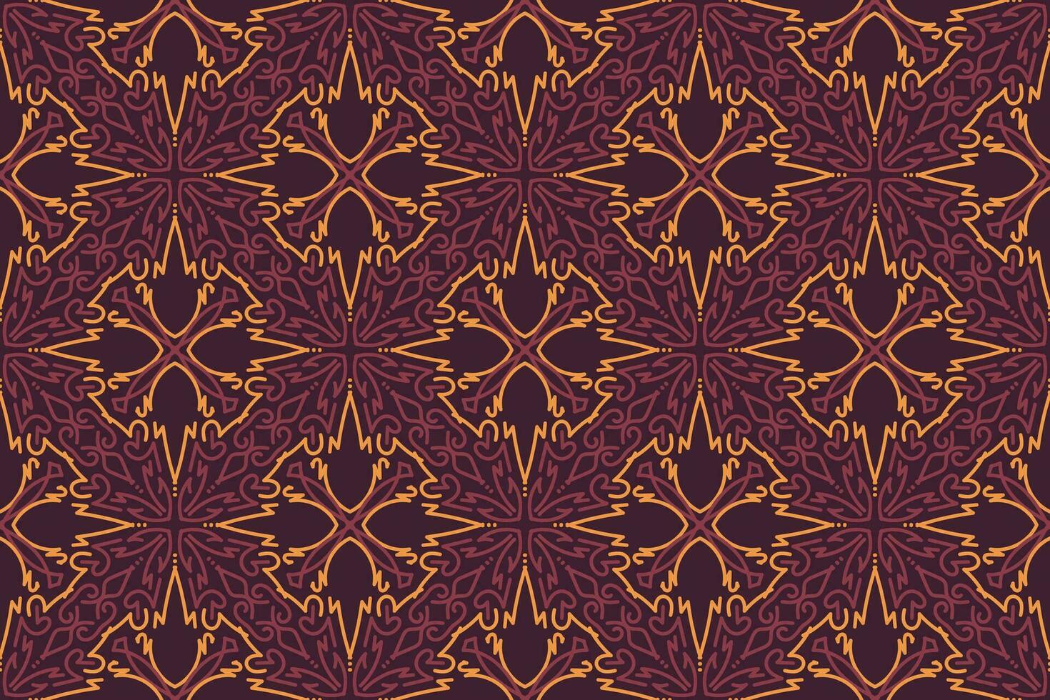 Arábica modelo. púrpura y naranja antecedentes con Arábica adornos patrones, antecedentes y fondos de pantalla para tu diseño. textil ornamento. vector ilustración.