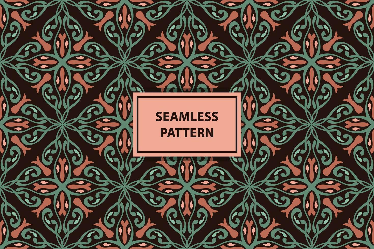 arabic seamless pattern with calm color vector