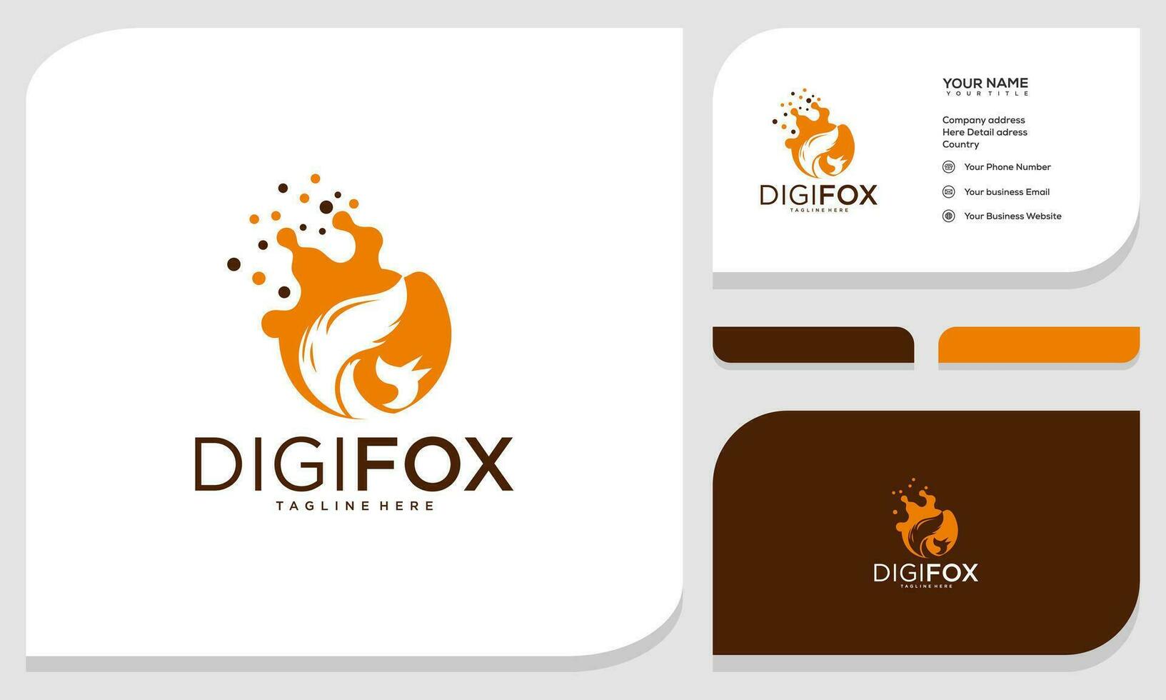 Fox Logo Design. fox head with globe combination. usable for technology and company logo vector